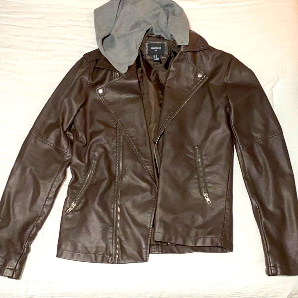 Brown pleather jacket